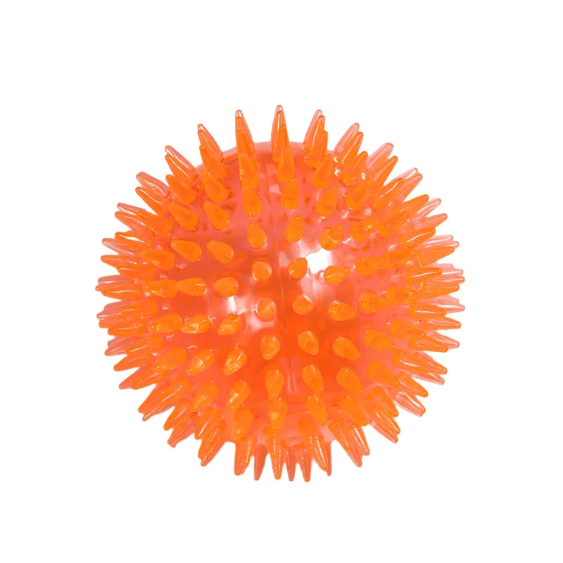 Squeaky Chew Ball - Squeaky Toy for Puppies, Tooth Cleaning, Durable TPR Material, Great for Teething and Training.