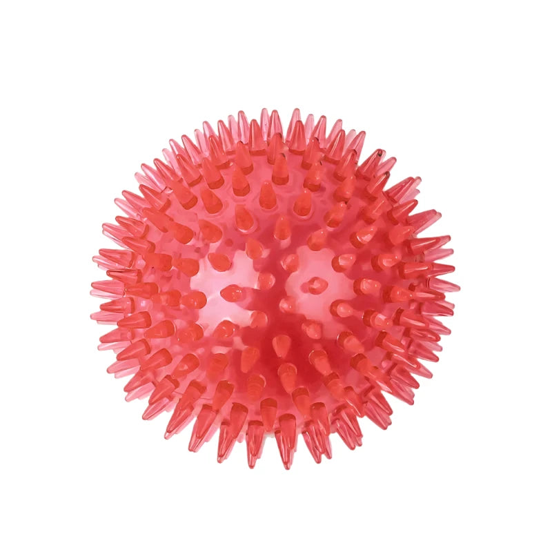 Squeak Chew Ball - Squeaky Toy for Puppies, Tooth Cleaning, Durable TPR Material, Great for Teething and Training.